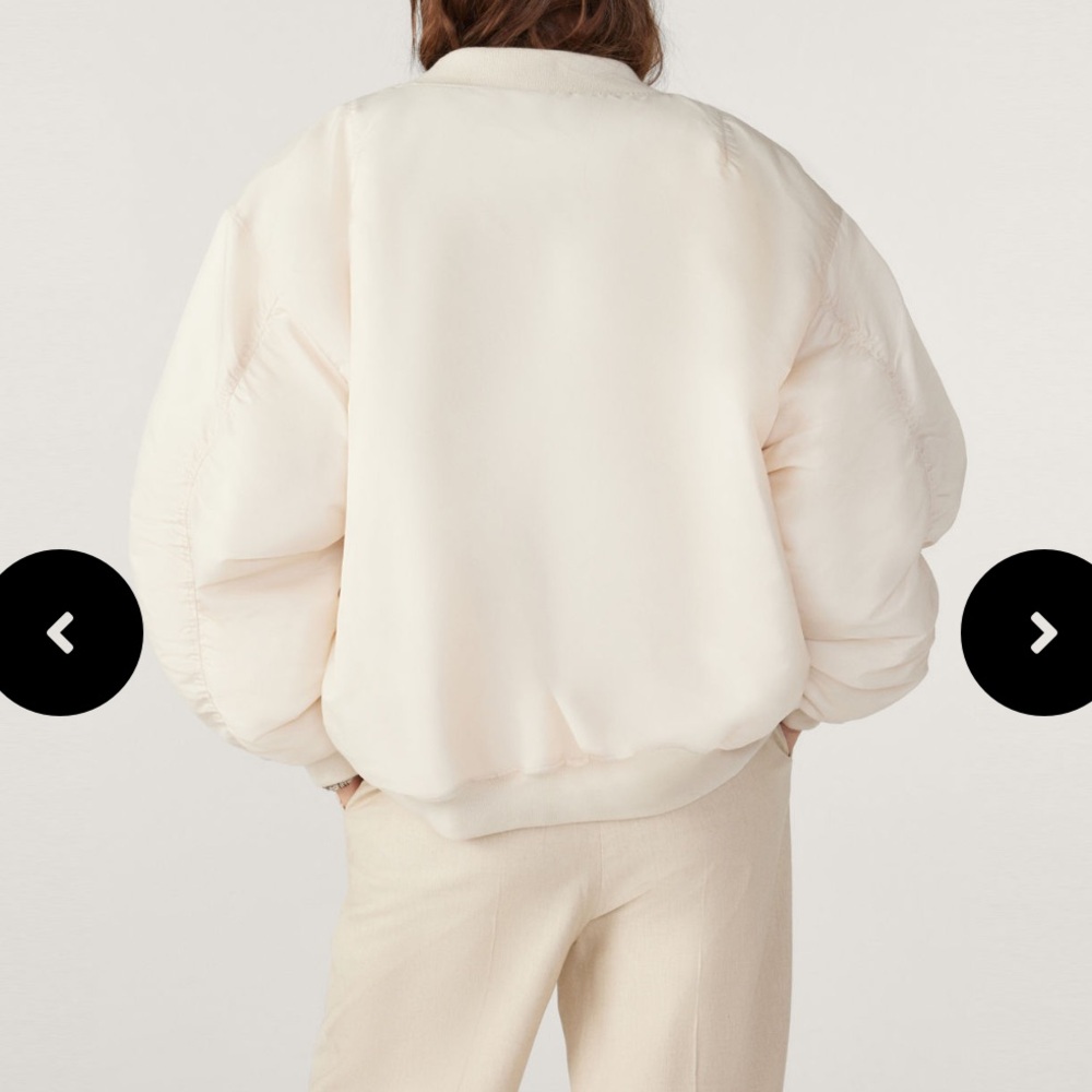 NWT Ba&sh Ivory Bomber Jacket - Picture 11 of 16